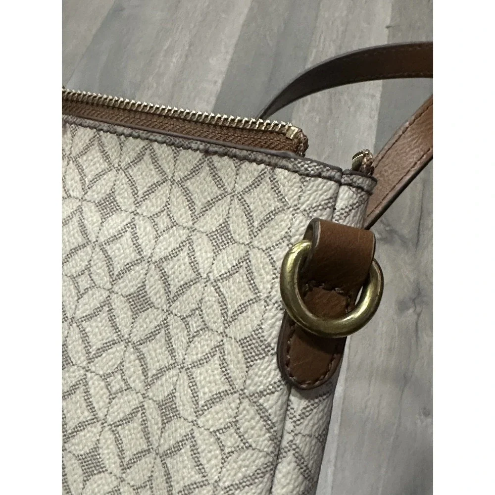 Fossil Sydney Bone Women's Small Beige Brown Tote Purse (NO CROSSBODY STRAP)